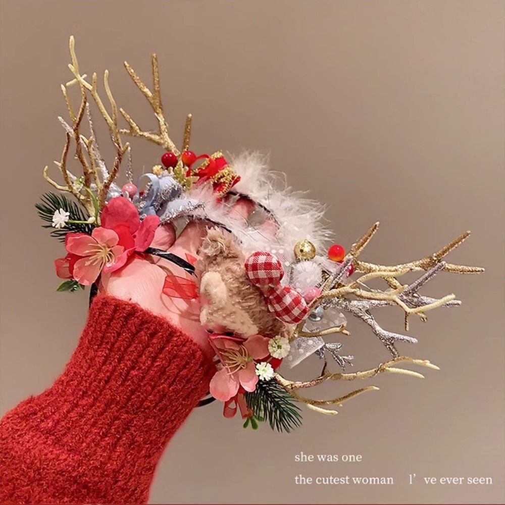 Plush LED Christmas Headband G - Reindeer Antlers Headband recensione e prezzo