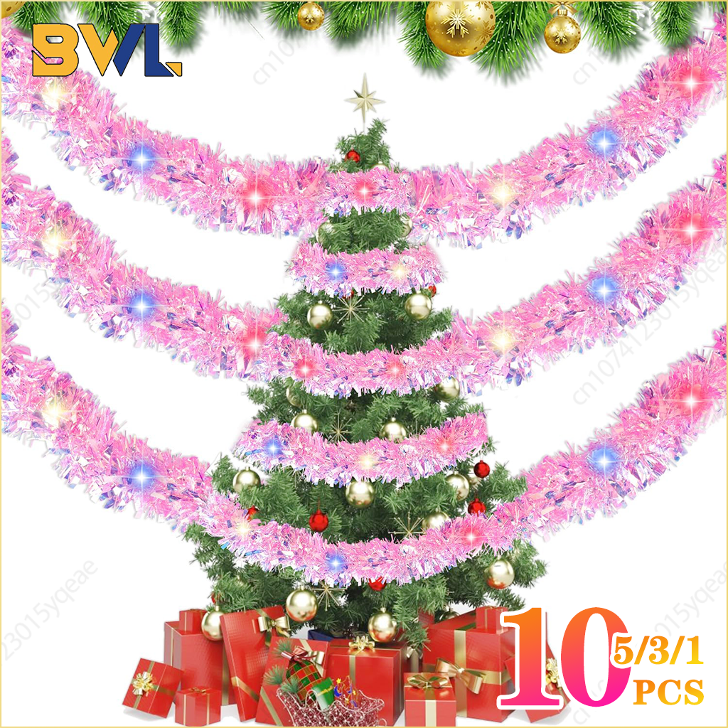 1-10PCS Pink Tinsel Garland Sh - Tinsel Garland Decoration recensione e prezzo