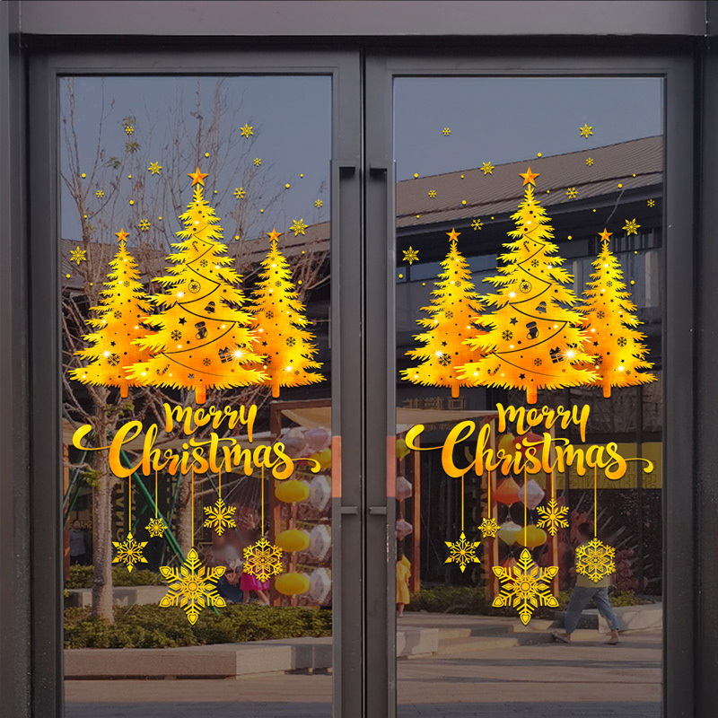 Gold Christmas Tree Snowflake  - Snowflake Window Decal recensione e prezzo