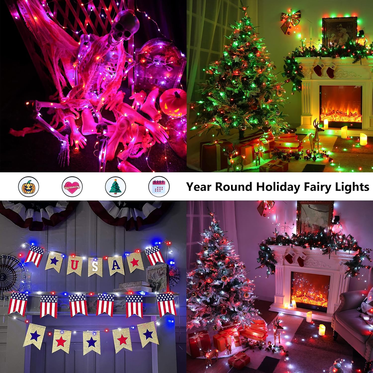 33ft 100 LED Red White Blue Fa - Led Fairy String Lights recensione e prezzo