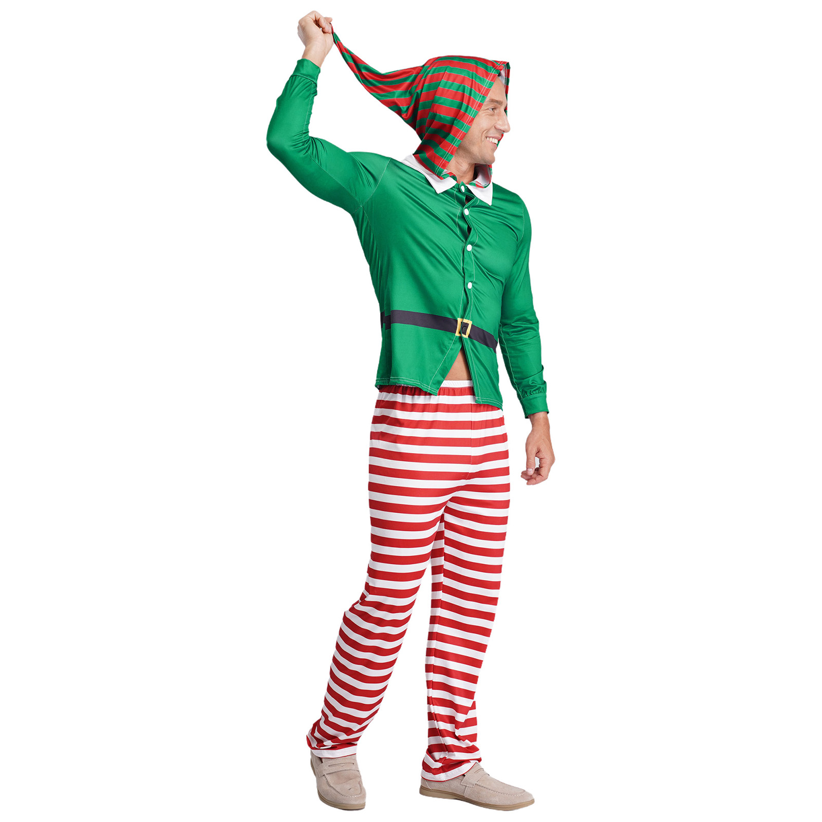 Mens Christmas Elf Pajamas Par - Elf Costume Christmas recensione e prezzo