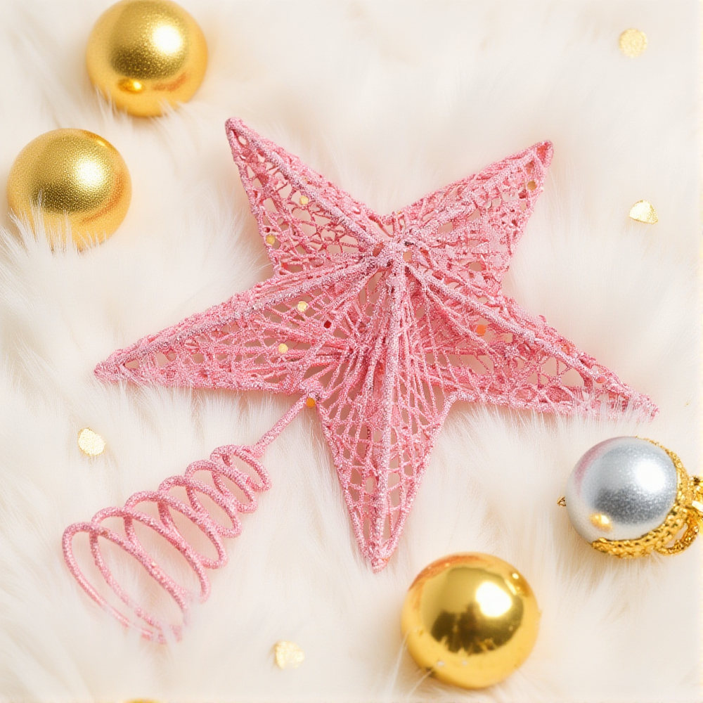 Christmas Pink Pentagon Top St - Star Tree Topper recensione e prezzo