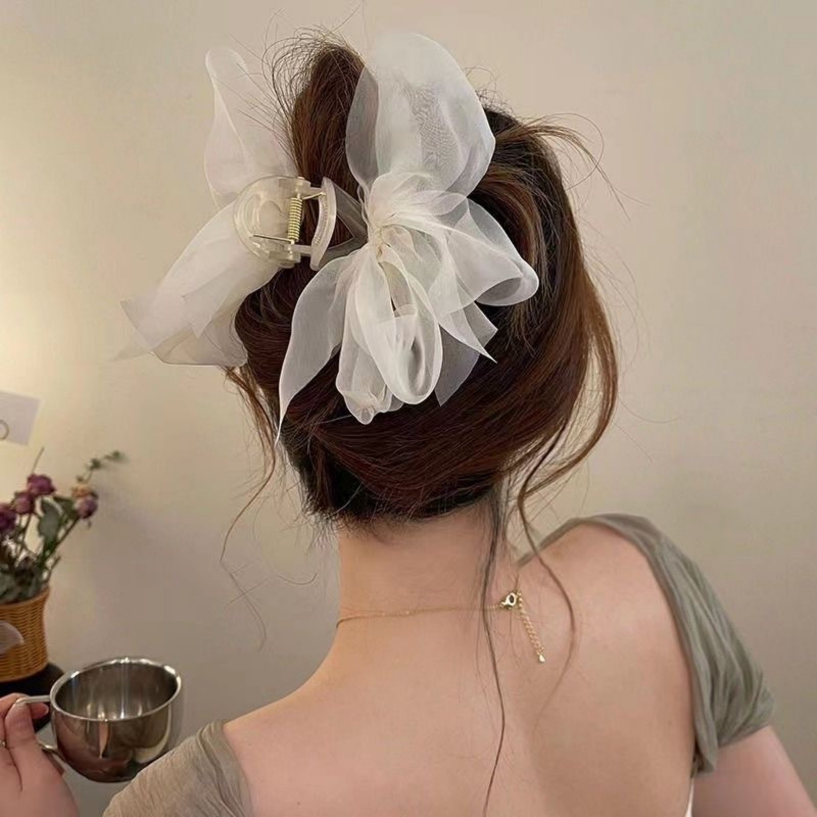 1PCFashion Mesh Tulle Large Bo - Ribbon Bow Gift recensione e prezzo