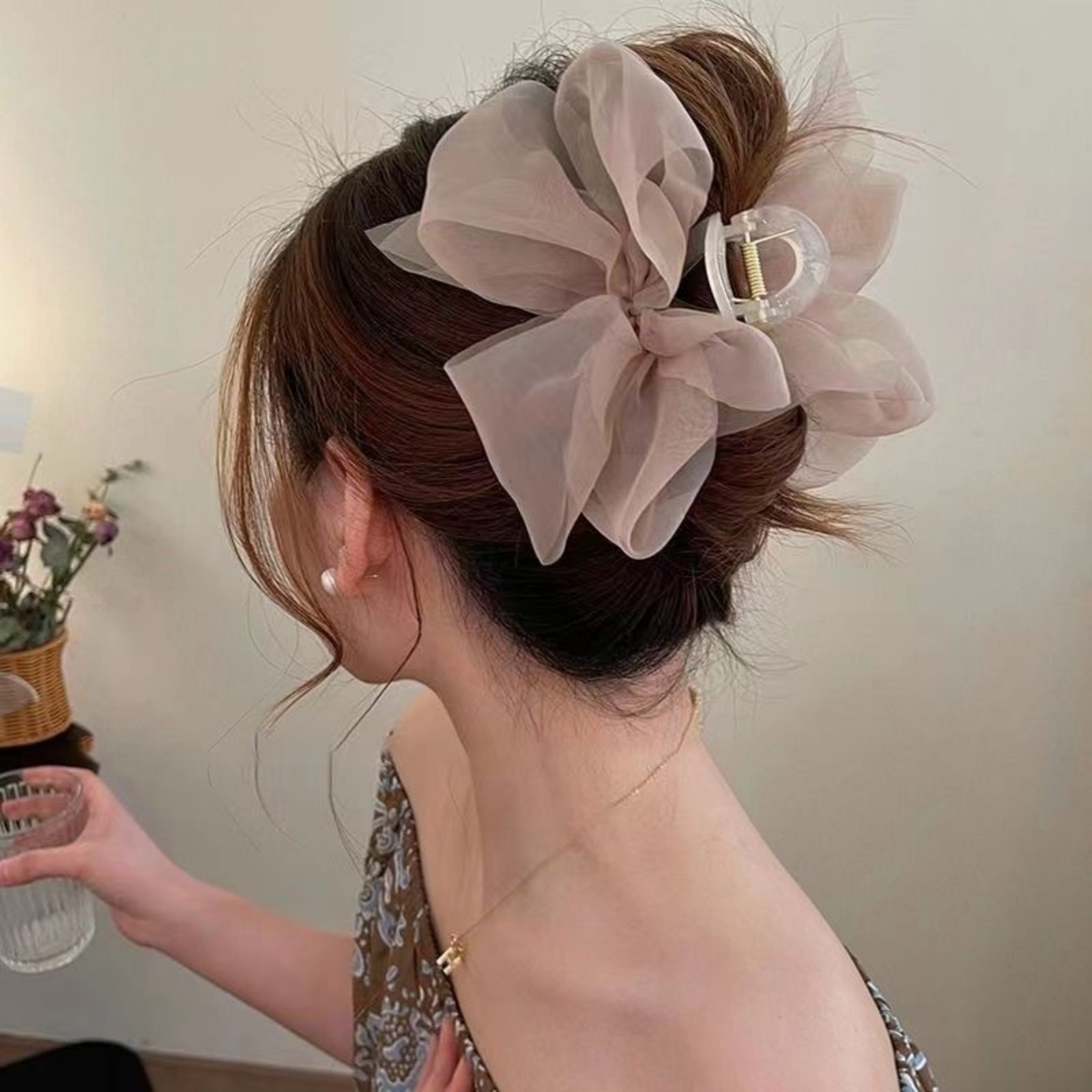 1PCFashion Mesh Tulle Large Bo - Ribbon Bow Gift recensione e prezzo