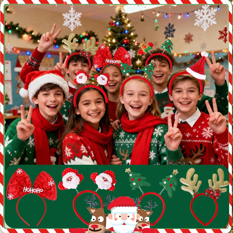 12-120Pcs Christmas Headband C - Reindeer Antlers Headband recensione e prezzo