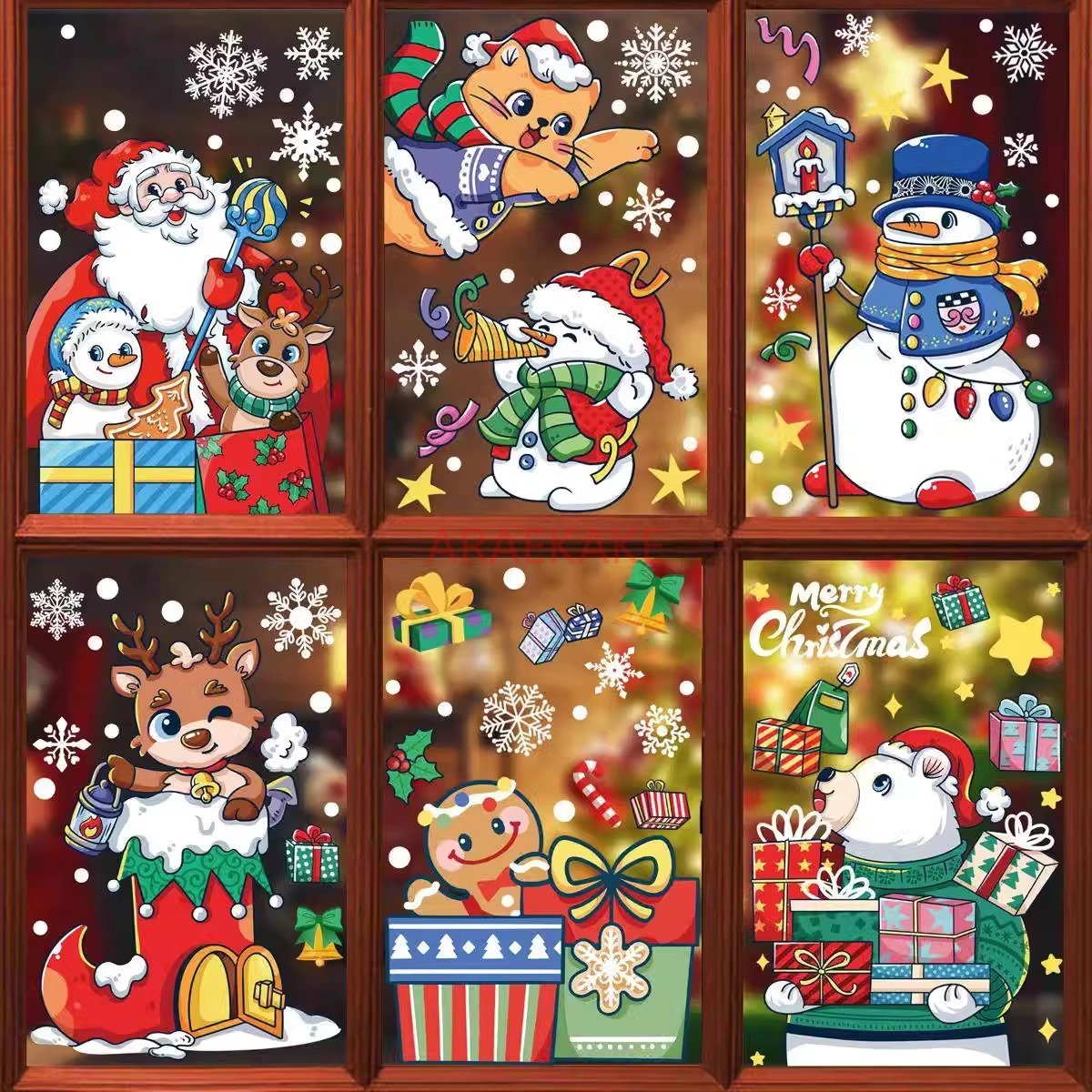 1set Snowman Static Window Sti - Snowflake Window Decal recensione e prezzo