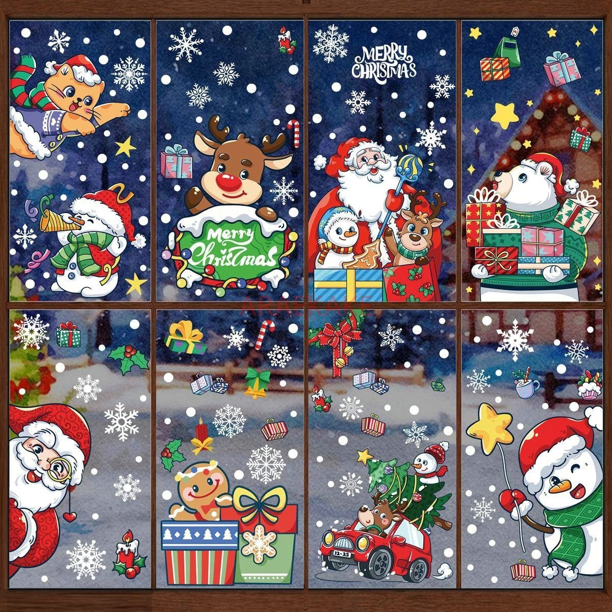1set Snowman Static Window Sti - Snowflake Window Decal recensione e prezzo