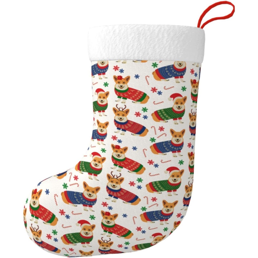 Christmas Corgi Dog Christmas  - Christmas Stocking Hanging recensione e prezzo