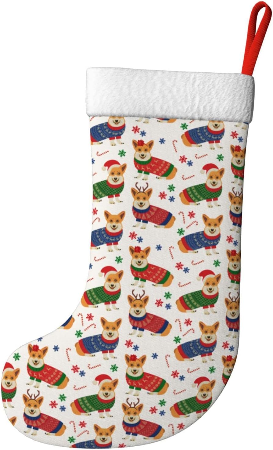 Christmas Corgi Dog Christmas  - Christmas Stocking Hanging recensione e prezzo