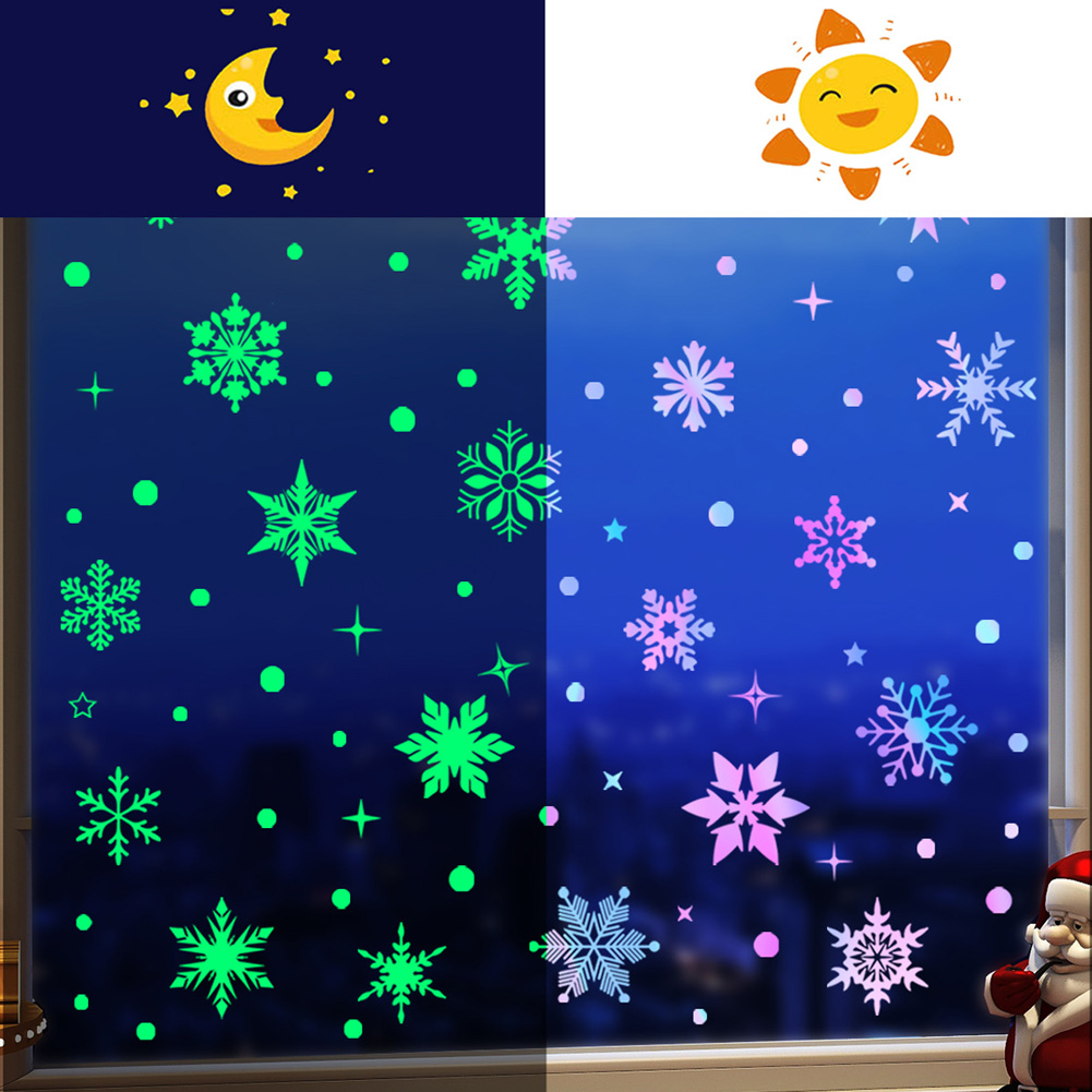Colorful Luminous Snowflakes W - Snowflake Window Decal recensione e prezzo