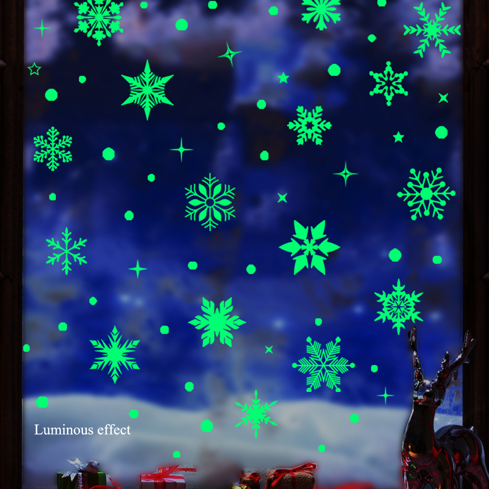 Colorful Luminous Snowflakes W - Snowflake Window Decal recensione e prezzo