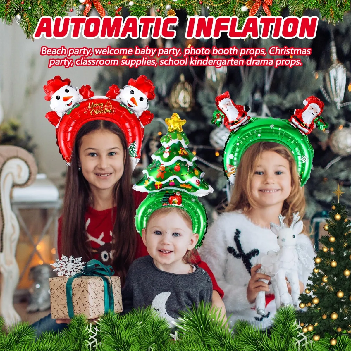 Christmas Inflatable Headbands - Reindeer Antlers Headband recensione e prezzo