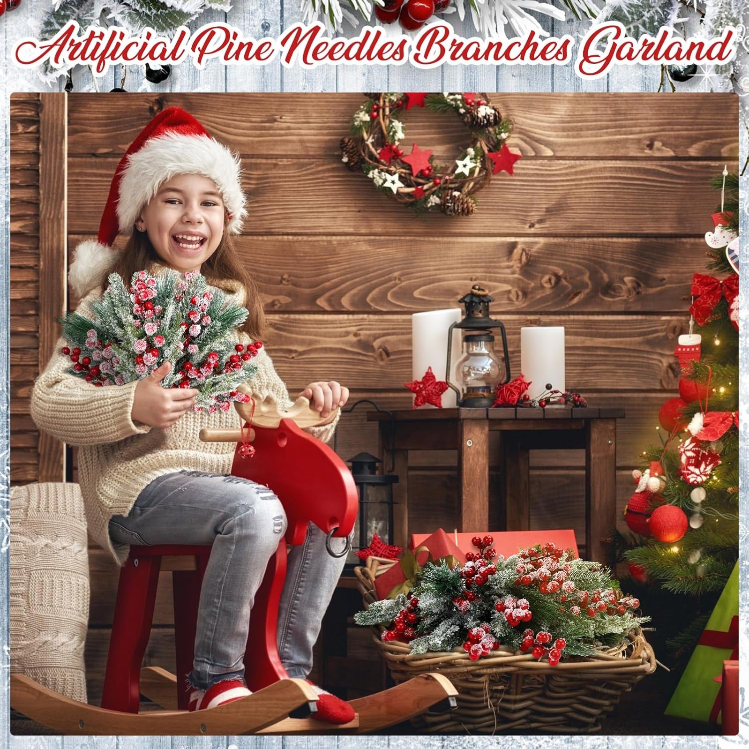 Artificial Snow White Pine Bra - Christmas Wreath Fake recensione e prezzo