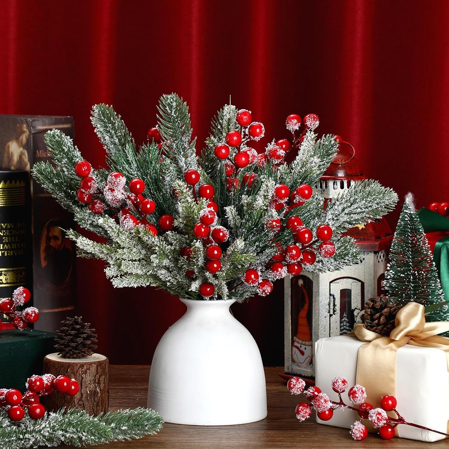 Artificial Snow White Pine Bra - Christmas Wreath Fake recensione e prezzo