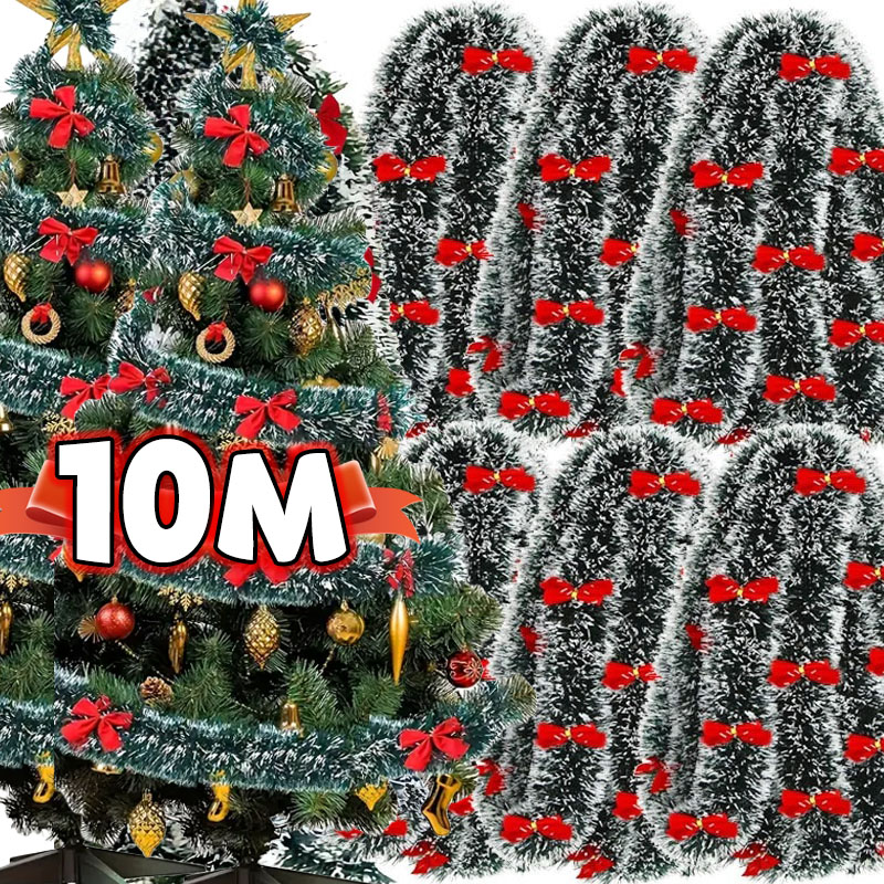 Christmas Bow Tinsel Ribbons G - Tinsel Garland Decoration recensione e prezzo