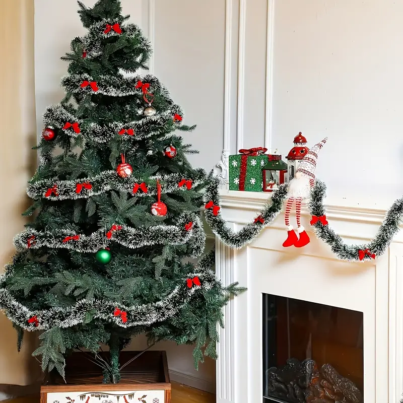 Christmas Bow Tinsel Ribbons G - Tinsel Garland Decoration recensione e prezzo