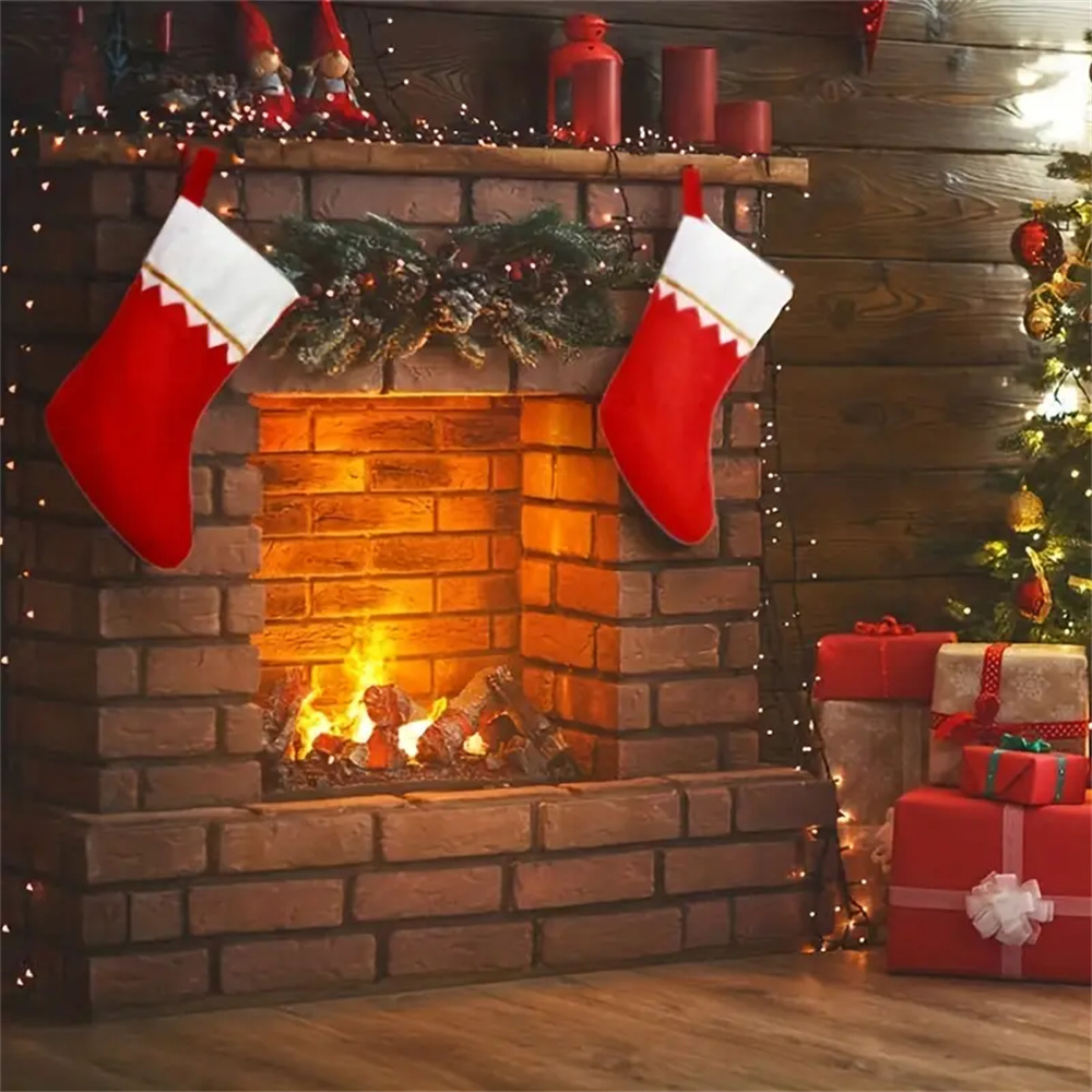 12pcs Red Felt Christmas Stock - Christmas Stocking Hanging recensione e prezzo