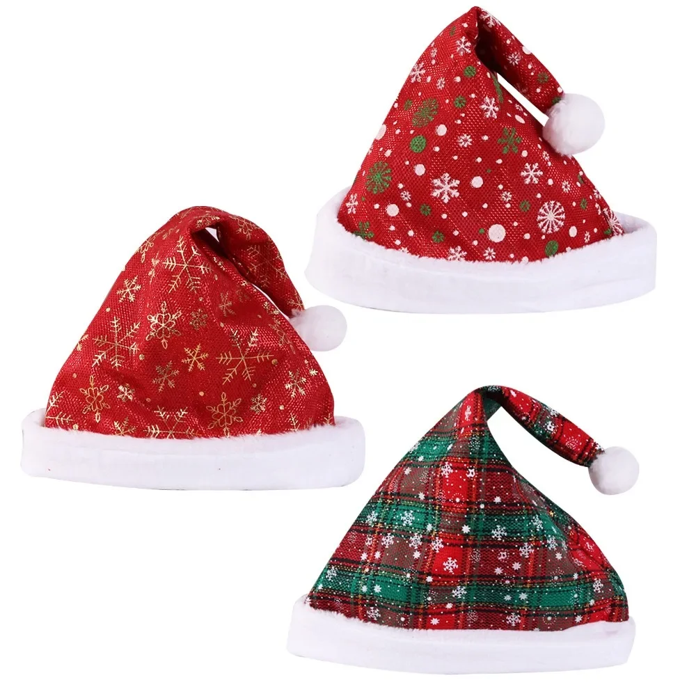 Thick Christmas Hat Red Checke - Santa Hat Plush recensione e prezzo