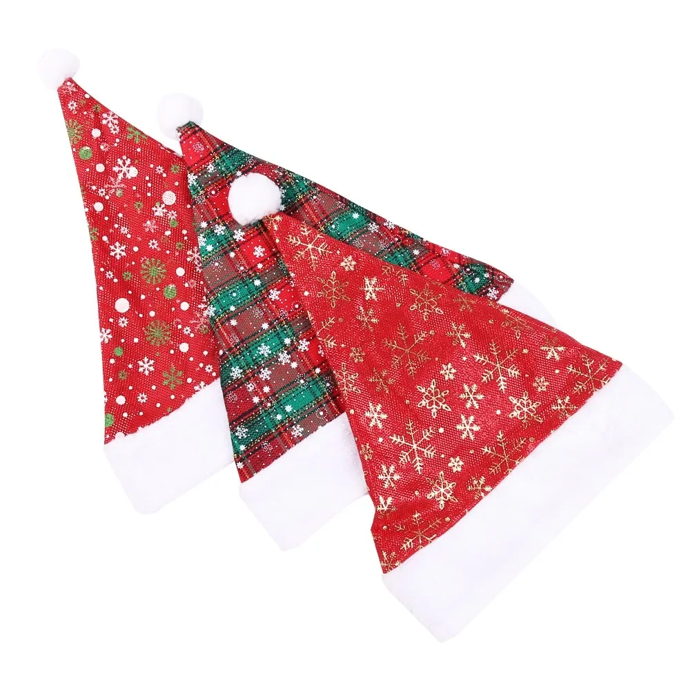 Thick Christmas Hat Red Checke - Santa Hat Plush recensione e prezzo