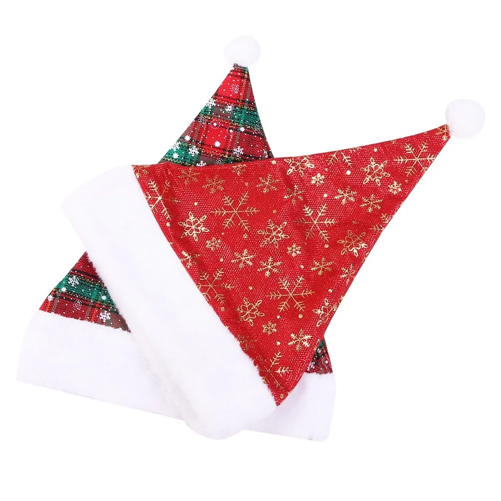 Thick Christmas Hat Red Checke - Santa Hat Plush recensione e prezzo