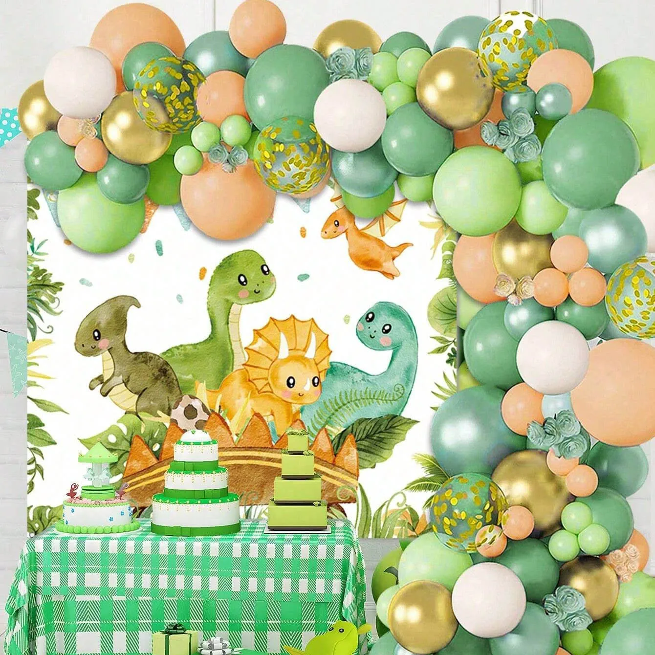 Dinosaur Balloon Set Arch for  - Tinsel Garland Decoration recensione e prezzo