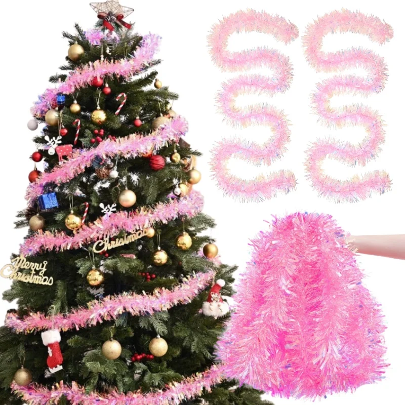 2M Pink Christmas Tinsel Garla - Tinsel Garland Decoration recensione e prezzo