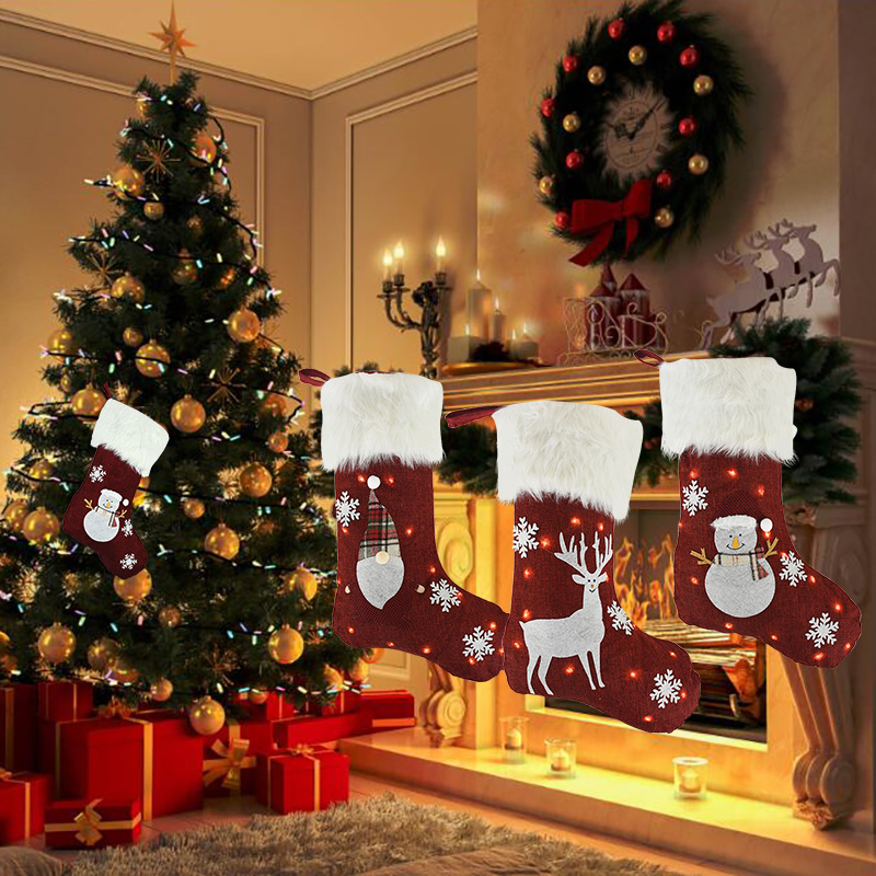 Christmas Socks With Led Light - Christmas Stocking Hanging recensione e prezzo