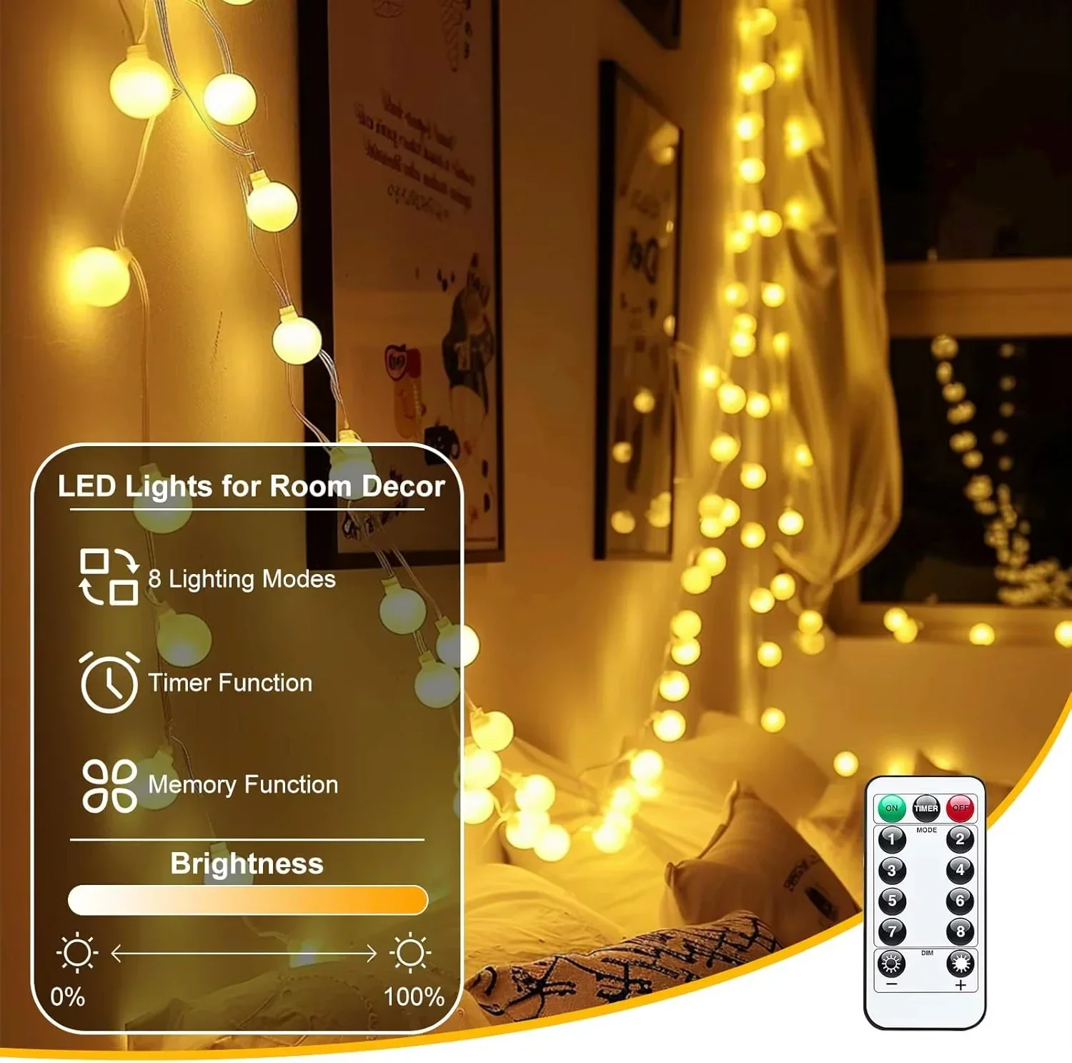 USB LED Ball String Lights 6M  - Led Fairy String Lights recensione e prezzo