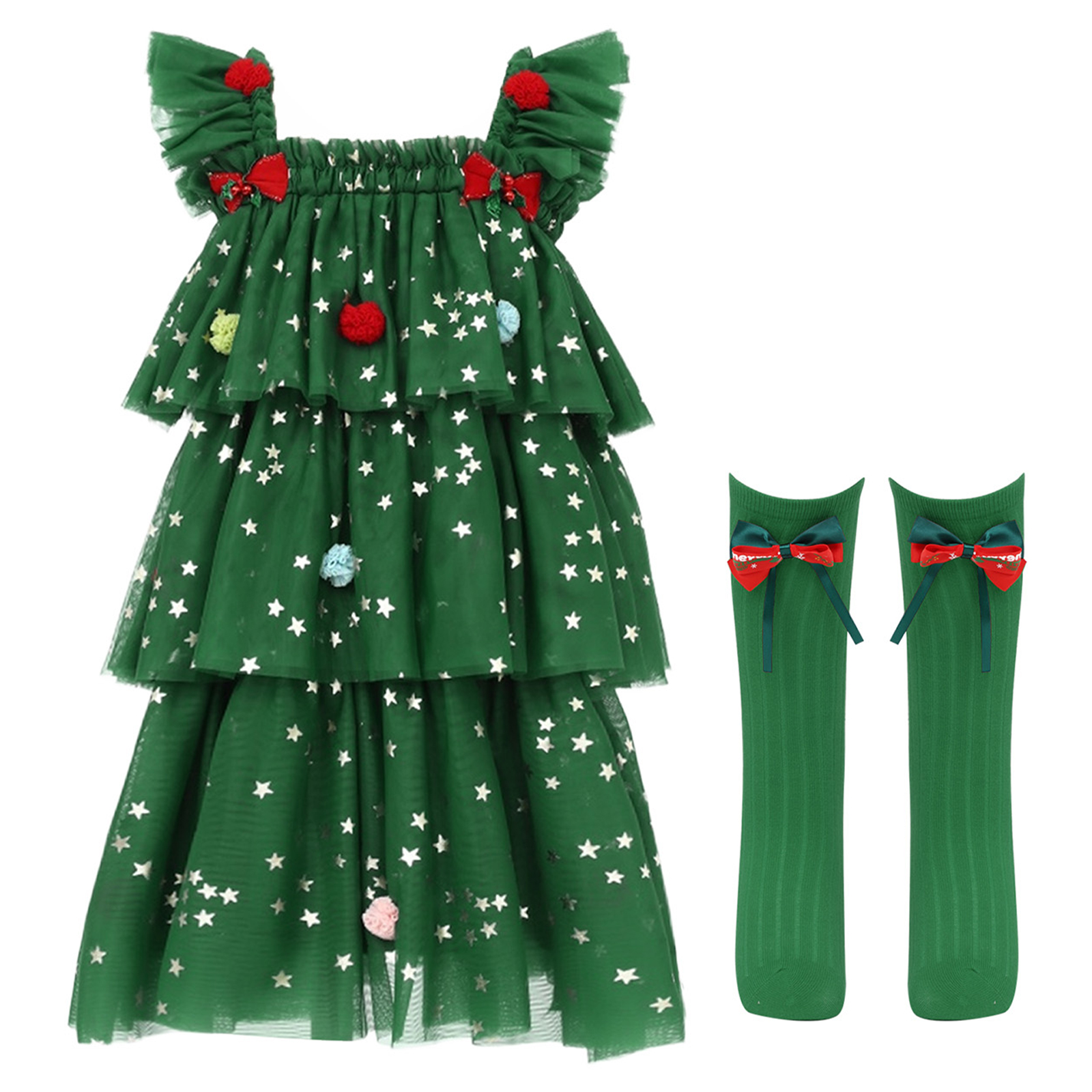 Toddler Girls Christmas Tree E - Elf Costume Christmas recensione e prezzo