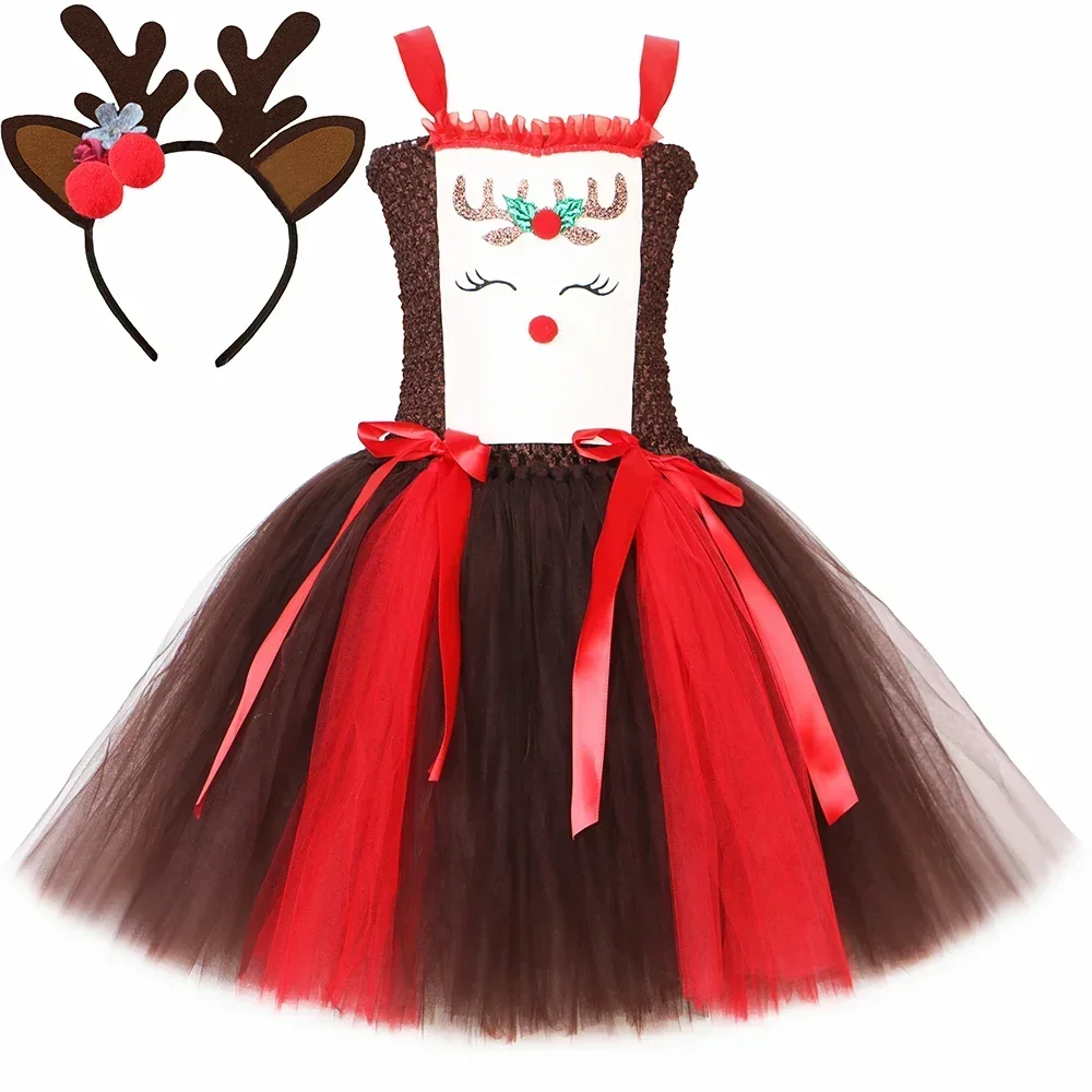 Christmas Party Tutu Dress Rud - Reindeer Antlers Headband recensione e prezzo