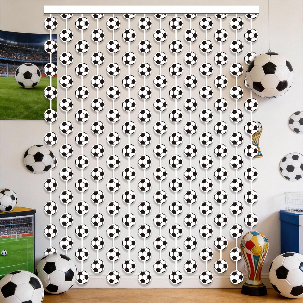 Soccer Football Theme Rain Cur - Tinsel Garland Decoration recensione e prezzo