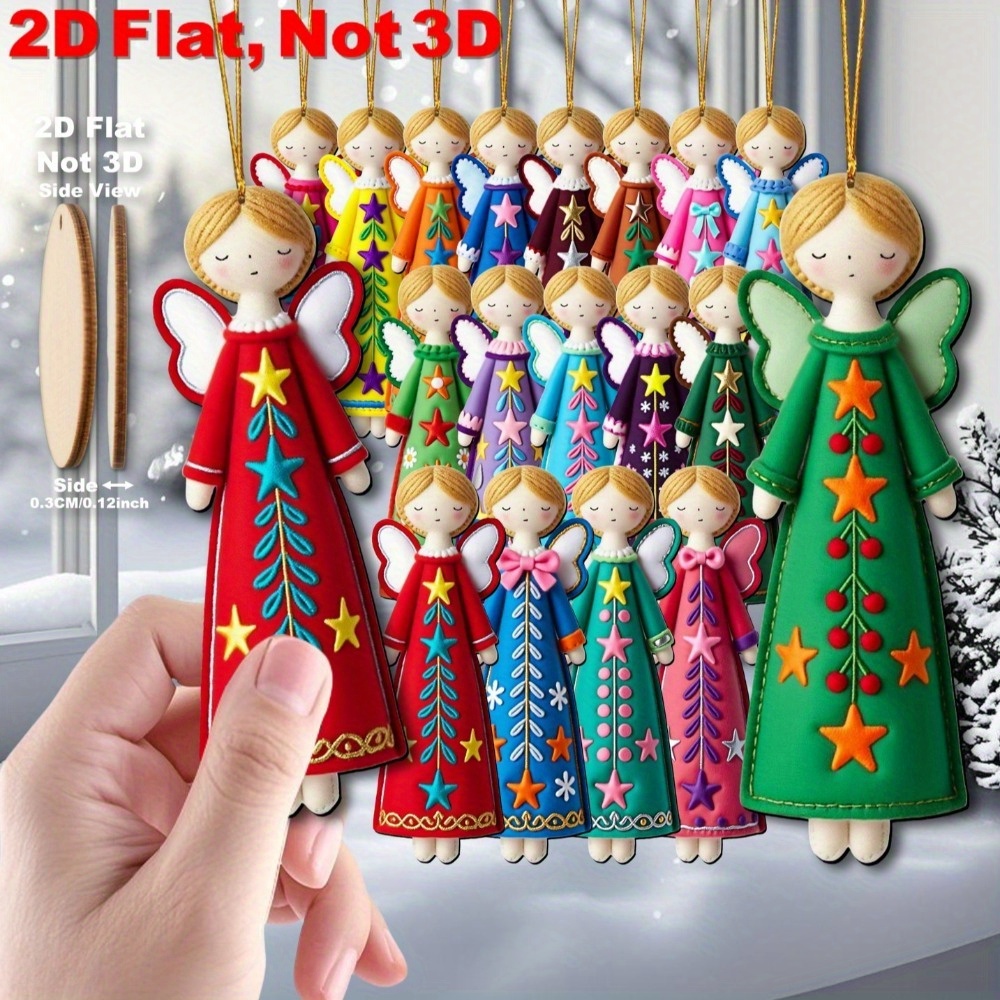 16Pcs Colorful Angel Ornaments - Star Tree Topper recensione e prezzo