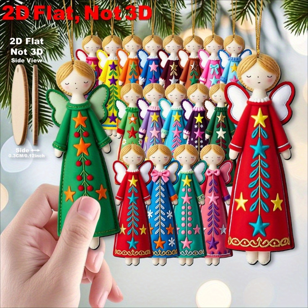 16Pcs Colorful Angel Ornaments - Star Tree Topper recensione e prezzo