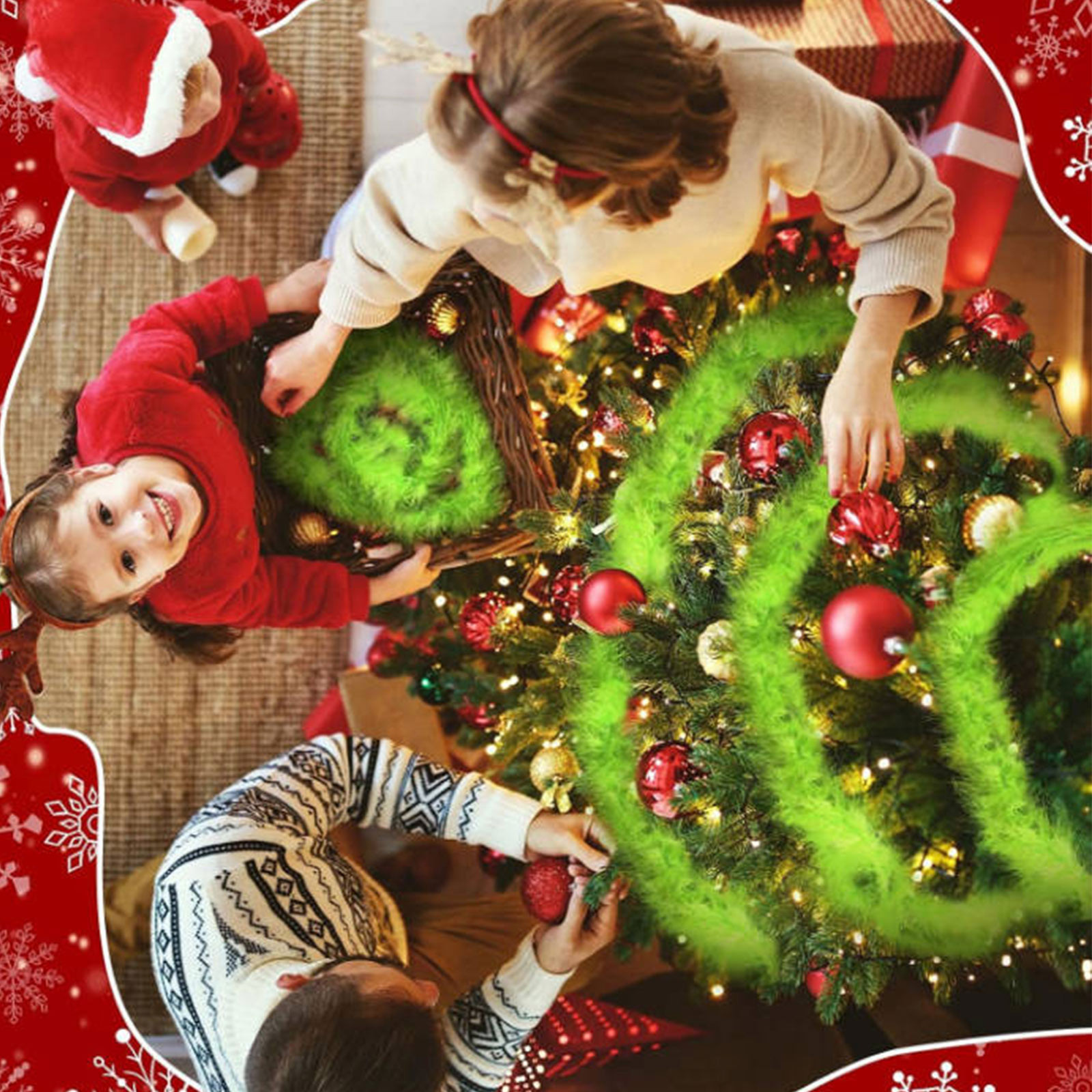 Christmas Garland 3 PCS 20 Fee - Tinsel Garland Decoration recensione e prezzo