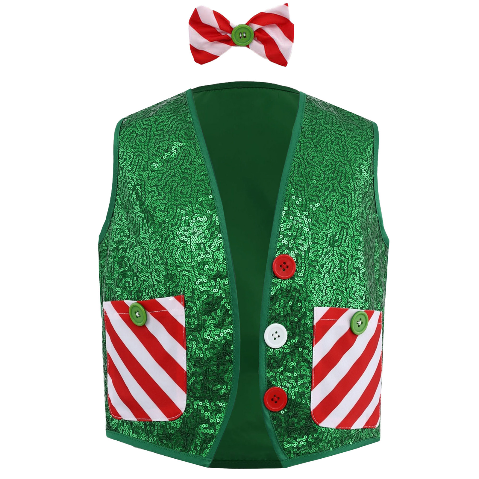 Boys Girls Christmas Shiny Seq - Elf Costume Christmas recensione e prezzo