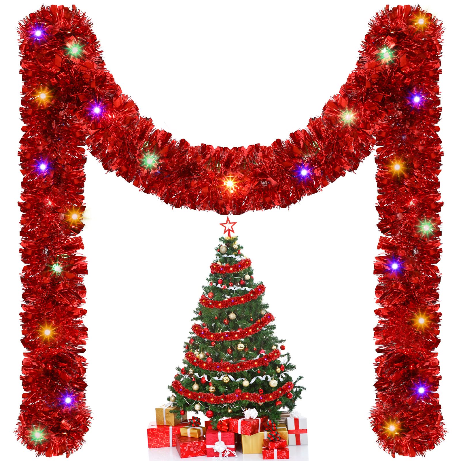 1/3pcs 5M Christmas Tinsel Gar - Tinsel Garland Decoration recensione e prezzo