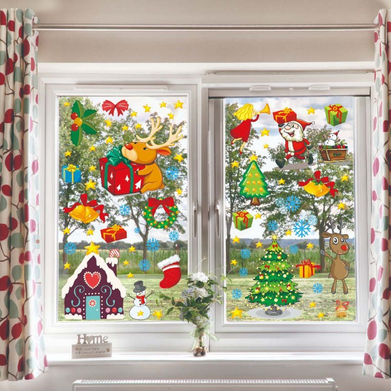 4pcs PVC Christmas Snowflake W - Snowflake Window Decal recensione e prezzo