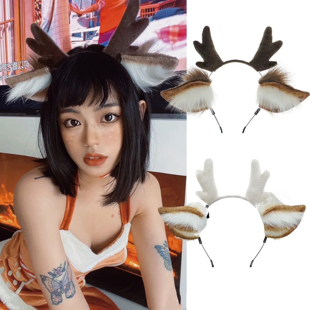 Handmade Animal Fur Antler Hea - Reindeer Antlers Headband recensione e prezzo