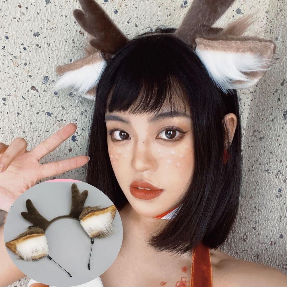 Handmade Animal Fur Antler Hea - Reindeer Antlers Headband recensione e prezzo