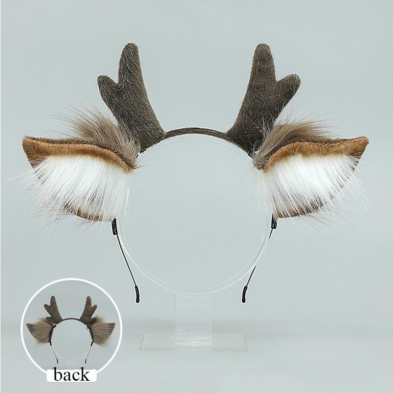 Handmade Animal Fur Antler Hea - Reindeer Antlers Headband recensione e prezzo