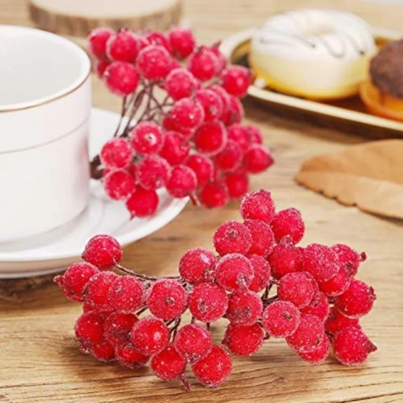 Artificial Frosted Holly Berri - Christmas Wreath Fake recensione e prezzo