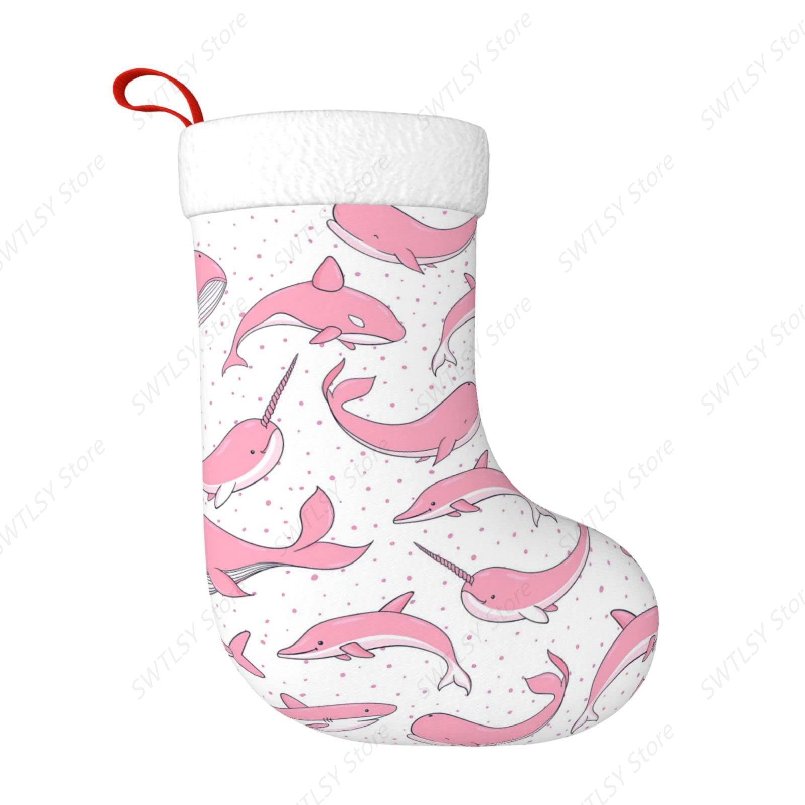 Christmas Pink Whales Xmas Hol - Christmas Stocking Hanging recensione e prezzo