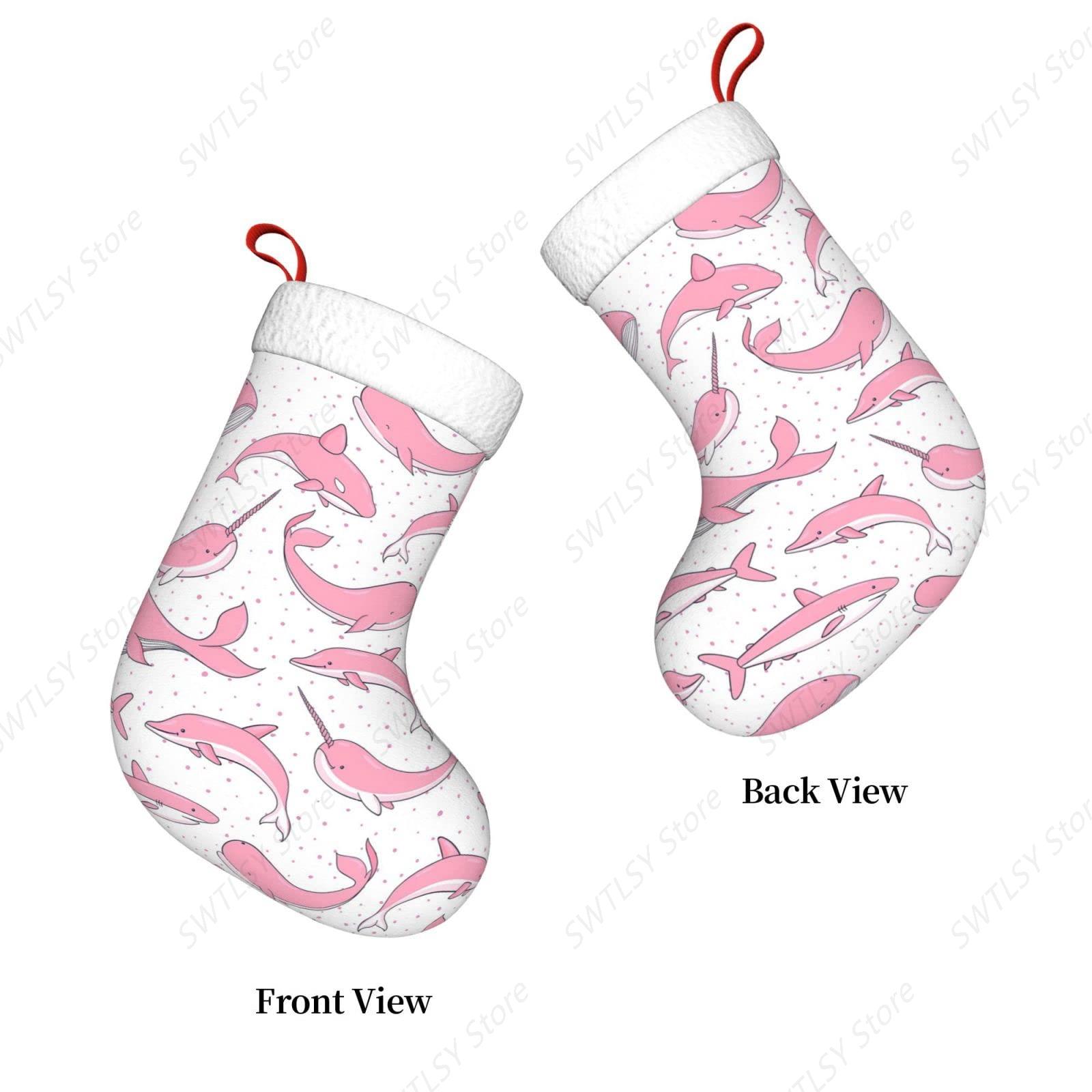 Christmas Pink Whales Xmas Hol - Christmas Stocking Hanging recensione e prezzo