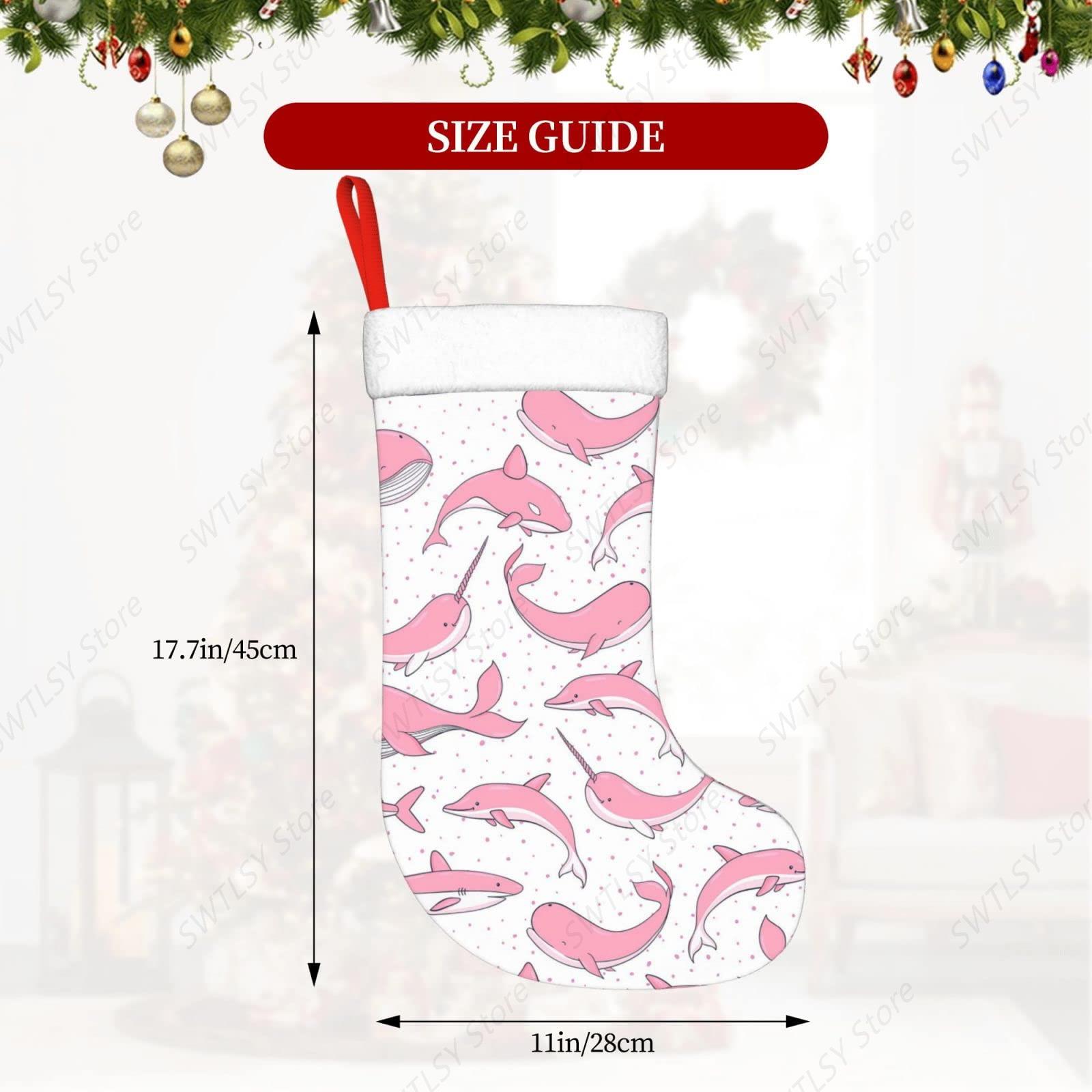 Christmas Pink Whales Xmas Hol - Christmas Stocking Hanging recensione e prezzo