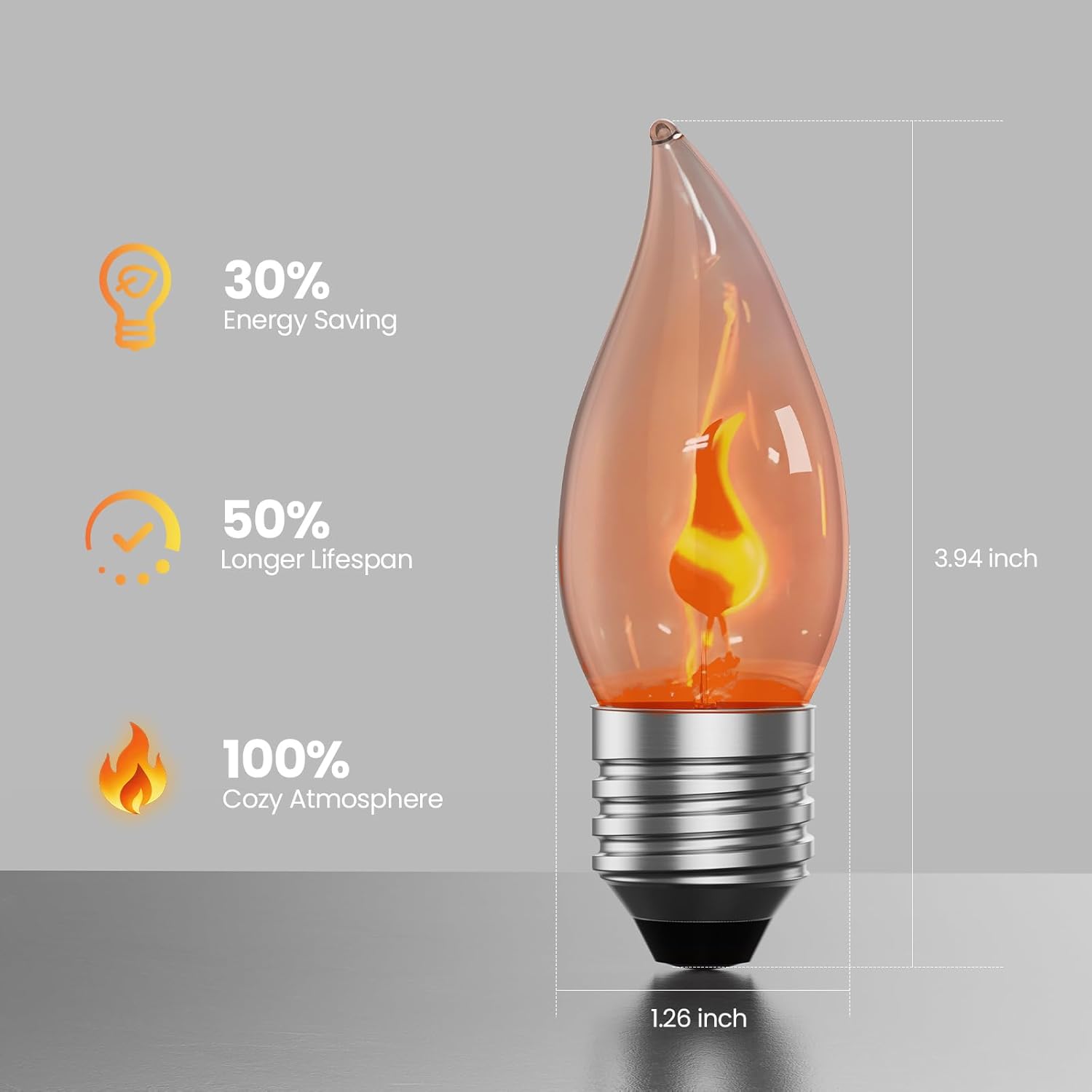 E26 Flame Light Bulbs, Flicker - Christmas Lights Outdoor recensione e prezzo