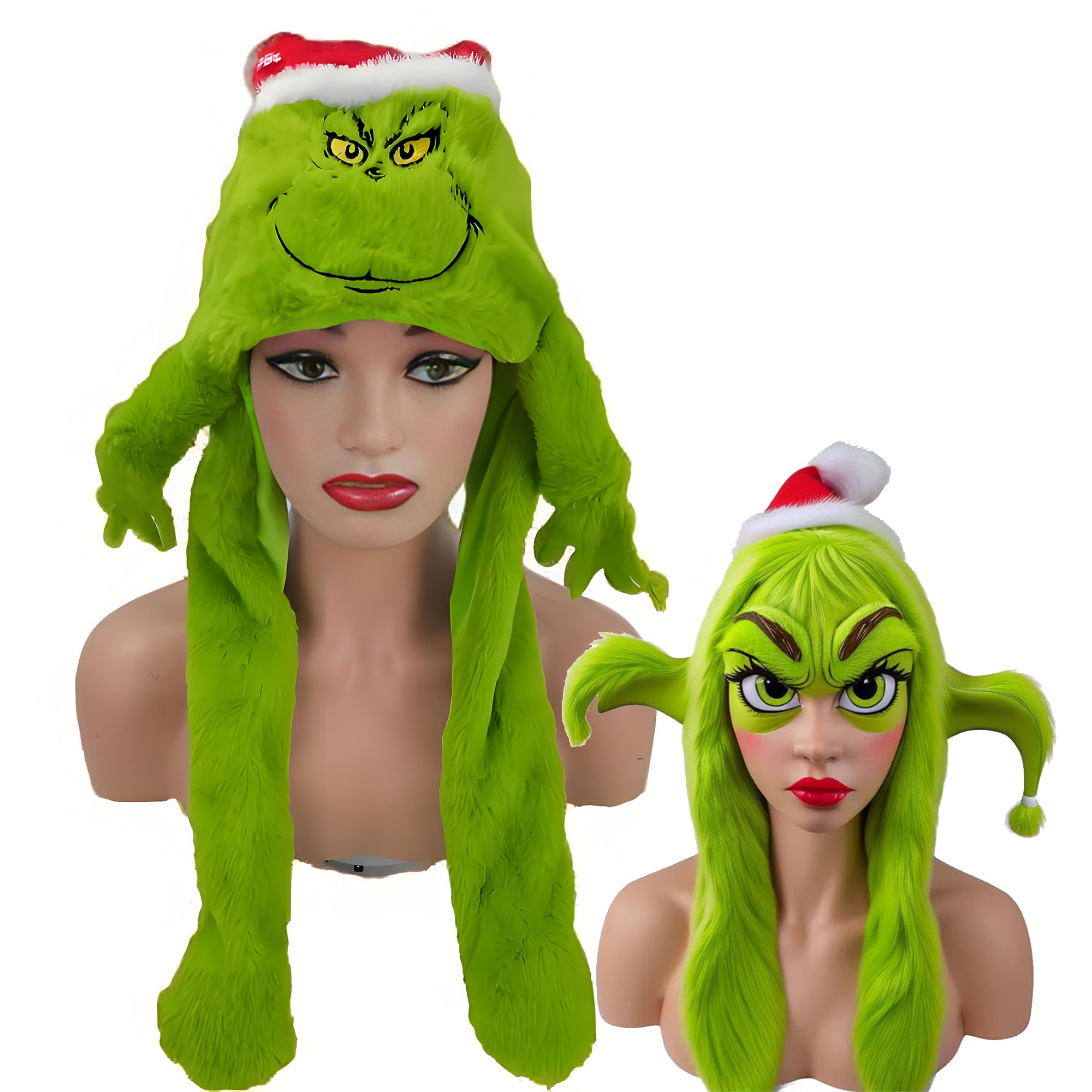 Plush Grincese Hat Cap Scarf C - Santa Hat Plush recensione e prezzo