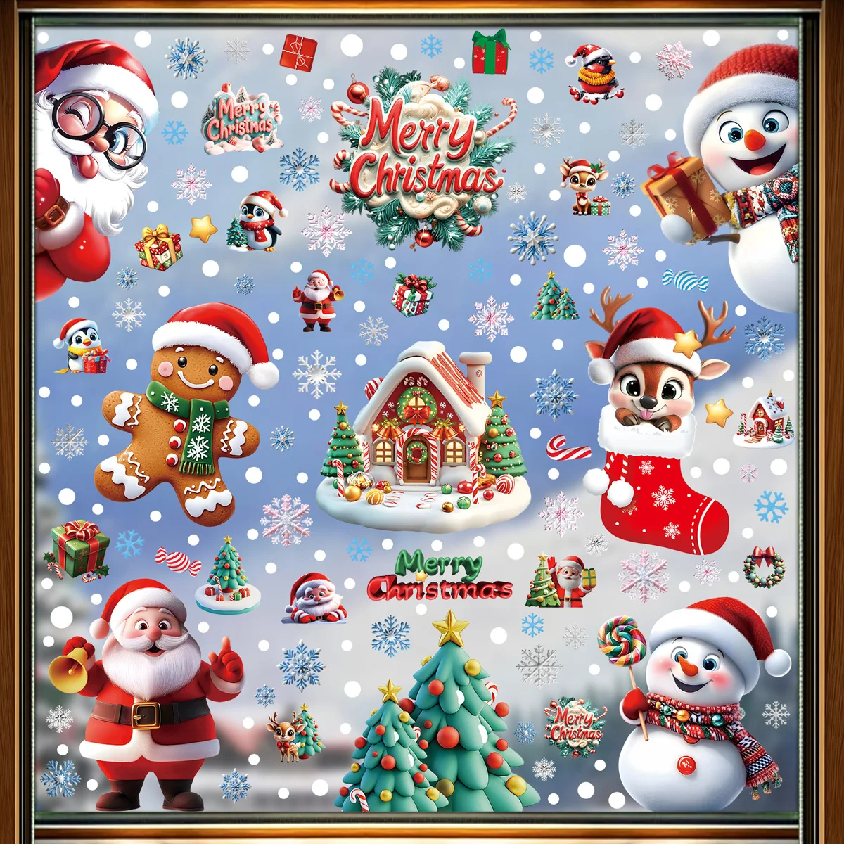 2025 Christmas Static Window C - Snowflake Window Decal recensione e prezzo