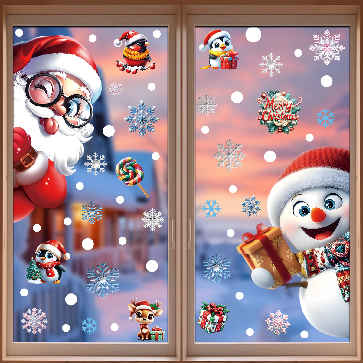 2025 Christmas Static Window C - Snowflake Window Decal recensione e prezzo
