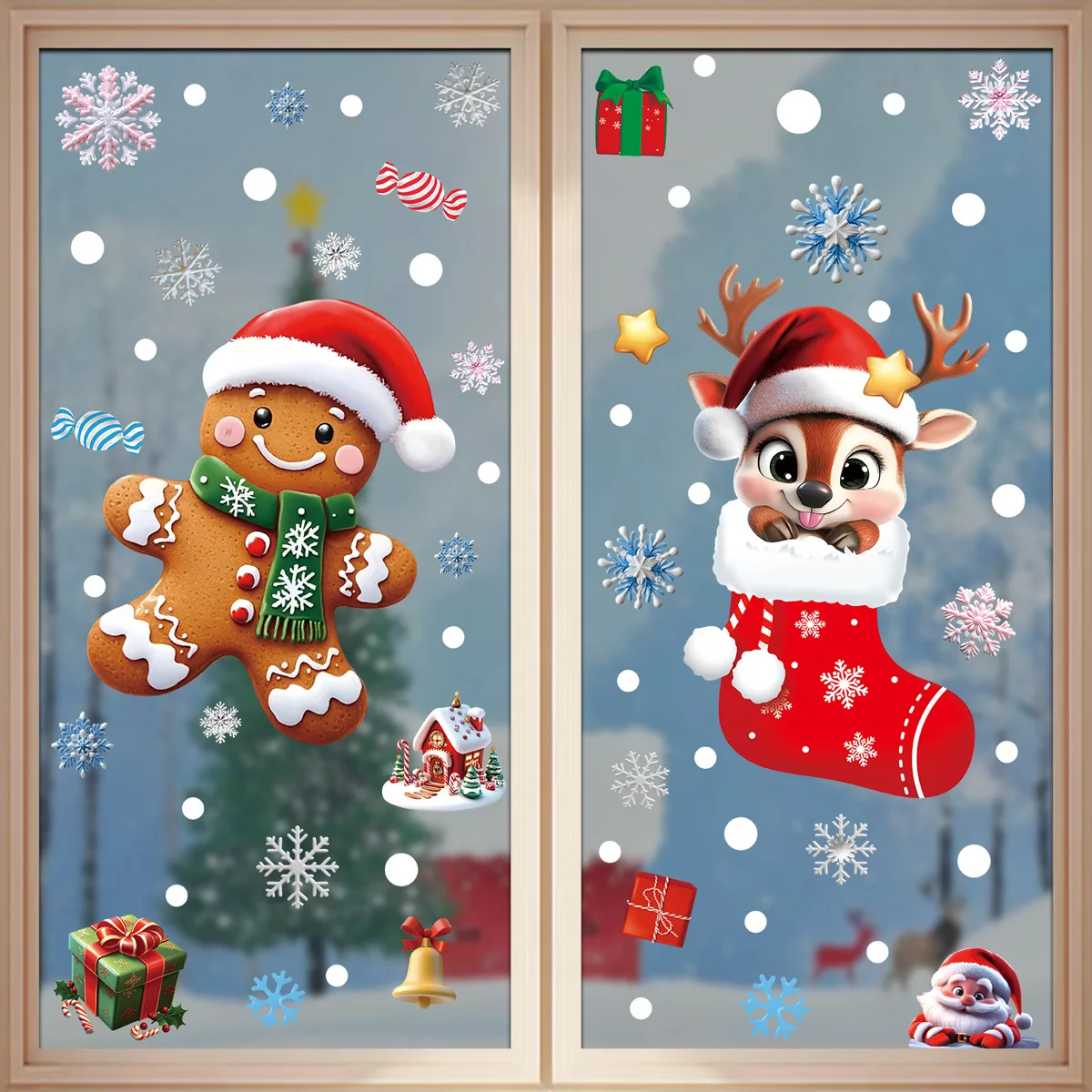 2025 Christmas Static Window C - Snowflake Window Decal recensione e prezzo