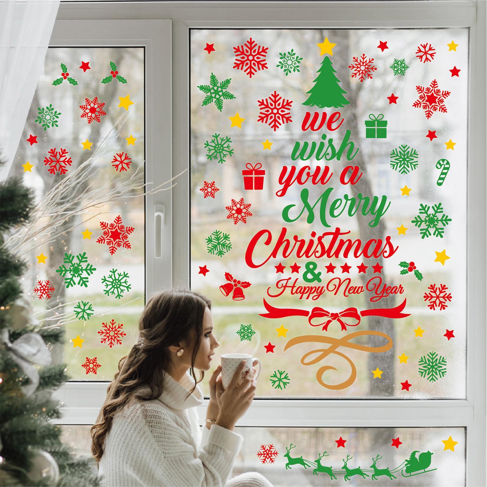 3 Pieces Christmas wall sticke - Snowflake Window Decal recensione e prezzo